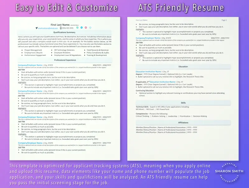 Professional Resume Template - Design 1